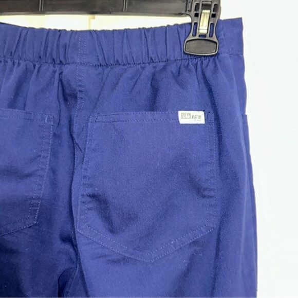 Grey’s Anatomy XS Navy Five Pocket Drawstring 31” Inseam Scrub Bottom Pants - Picture 10 of 13